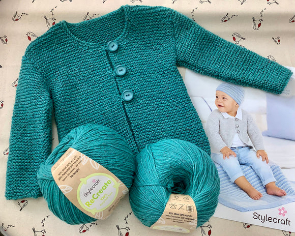 Baby Cardigan Knitting Kit