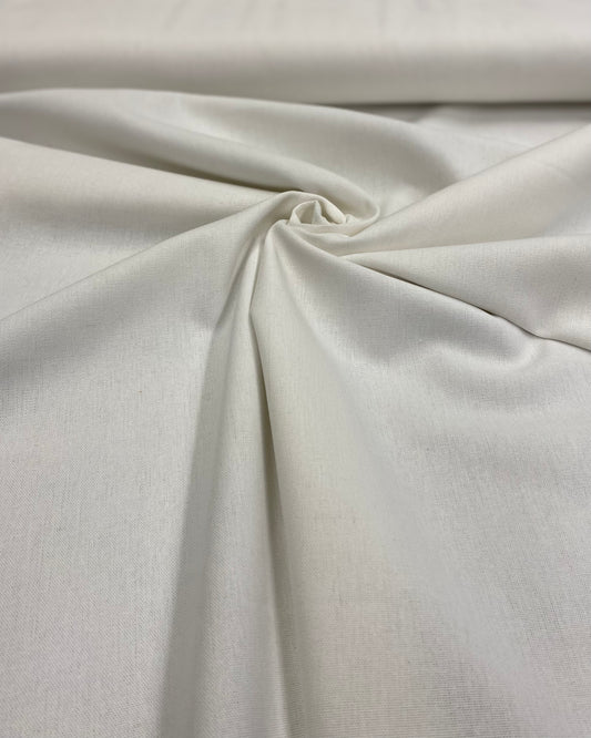 Linen Mix, Plain White (sold per metre)