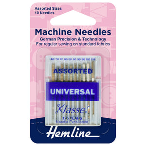 Sewing Machine Needles: Universal: Assorted: 10 Pieces