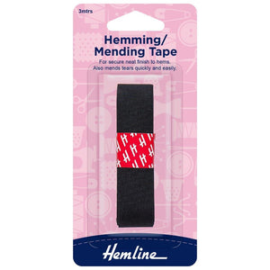 Hemming Tape: 3m x 20mm: Black